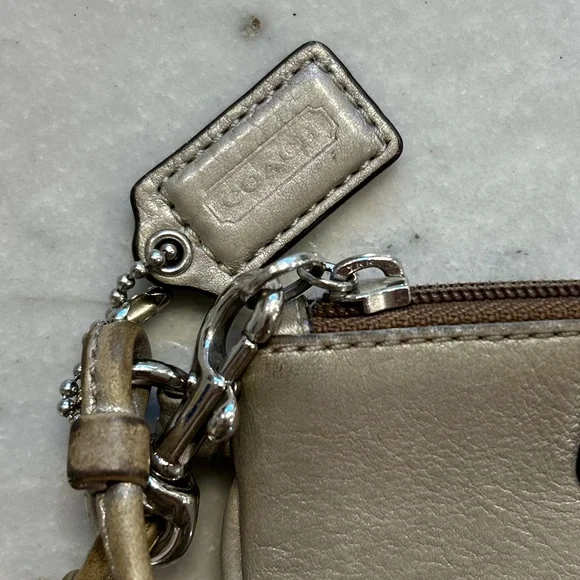 Coach Ashley Bronze Metallic Leather Hippie Shoulder Crossbody BUNDLE - Picture 11 of 12